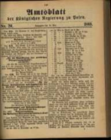 Amtsblatt der K&ouml;niglichen Regierung zu Posen. 1889.05.14 Nro.20
