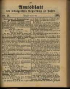 Amtsblatt der Königlichen Regierung zu Posen. 1889.05.21 Nro.21