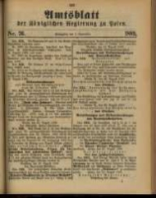 Amtsblatt der K&ouml;niglichen Regierung zu Posen. 1889.09.03 Nro.36
