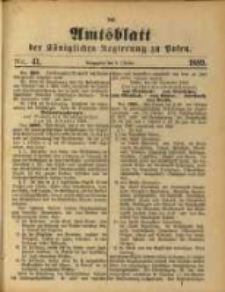 Amtsblatt der K&ouml;niglichen Regierung zu Posen. 1889.10.08 Nro.41