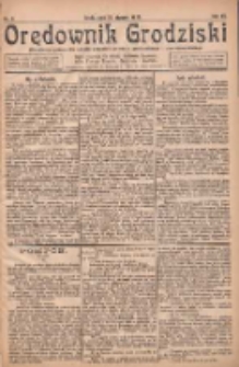 Orędownik Grodziski: niezależne pismo dla rodzin polskich powiatu grodziskiego i nowotomyskiego : organ centralny dla miast: Grodziska, Opalenicy, Buku, Nowego Tomyśla, Zbaszynia i Lw&oacute;wka 1925.01.21 R.7 Nr6