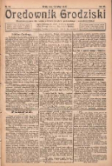 Orędownik Grodziski: niezależne pismo dla rodzin polskich powiatu grodziskiego i nowotomyskiego : organ centralny dla miast: Grodziska, Opalenicy, Buku, Nowego Tomyśla, Zbaszynia i Lw&oacute;wka 1925.02.18 R.7 Nr14