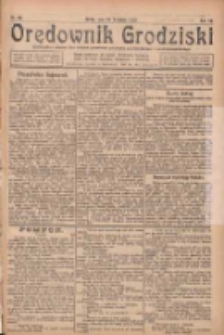 Orędownik Grodziski: niezależne pismo dla rodzin polskich powiatu grodziskiego i nowotomyskiego : organ centralny dla miast: Grodziska, Opalenicy, Buku, Nowego Tomyśla, Zbaszynia i Lw&oacute;wka 1925.04.15 R.7 Nr30