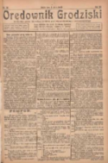 Orędownik Grodziski: niezależne pismo dla rodzin polskich powiatu grodziskiego i nowotomyskiego : organ centralny dla miast: Grodziska, Opalenicy, Buku, Nowego Tomyśla, Zbaszynia i Lw&oacute;wka 1925.05.06 R.7 Nr36
