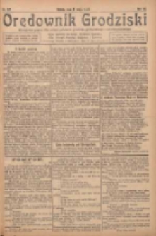 Orędownik Grodziski: niezależne pismo dla rodzin polskich powiatu grodziskiego i nowotomyskiego : organ centralny dla miast: Grodziska, Opalenicy, Buku, Nowego Tomyśla, Zbaszynia i Lw&oacute;wka 1925.05.09 R.7 Nr37