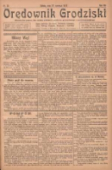 Orędownik Grodziski: niezależne pismo dla rodzin polskich powiatu grodziskiego i nowotomyskiego : organ centralny dla miast: Grodziska, Opalenicy, Buku, Nowego Tomyśla, Zbaszynia i Lw&oacute;wka 1925.06.27 R.7 Nr51