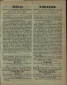 Dodatek do Nr. 50. Dziennika urzęd. Kr&oacute;l. Regencyi, Poznań, 11 grudnia 1866.
