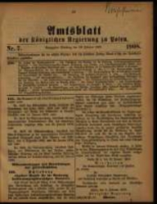 Amtsblatt der K&ouml;niglichen Regierung zu Posen. 1908.02.18 Nro.7