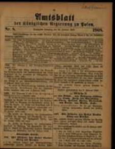 Amtsblatt der Königlichen Regierung zu Posen. 1908.02.25 Nro.8