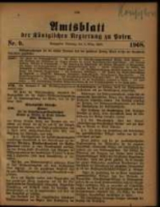 Amtsblatt der K&ouml;niglichen Regierung zu Posen. 1908.03.03 Nro.9