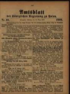 Amtsblatt der Königlichen Regierung zu Posen. 1908.03.10 Nro.10