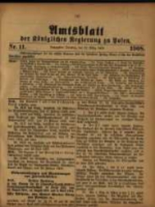 Amtsblatt der Königlichen Regierung zu Posen. 1908.03.17 Nro.11