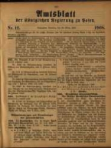 Amtsblatt der Königlichen Regierung zu Posen. 1908.03.24 Nro.12