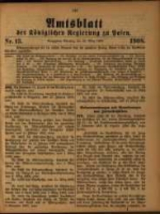 Amtsblatt der Königlichen Regierung zu Posen. 1908.03.31 Nro.13