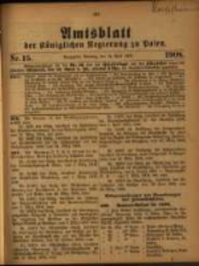 Amtsblatt der Königlichen Regierung zu Posen. 1908.04.14 Nro.15