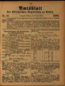 Amtsblatt der Königlichen Regierung zu Posen. 1908.04.28 Nro.17
