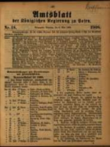 Amtsblatt der Königlichen Regierung zu Posen. 1908.05.05 Nro.18