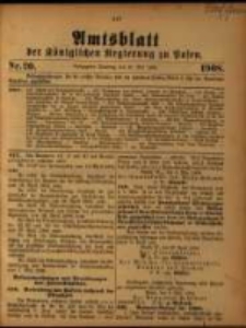 Amtsblatt der Königlichen Regierung zu Posen. 1908.05.19 Nro.20