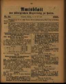 Amtsblatt der K&ouml;niglichen Regierung zu Posen. 1908.07.28 Nro.31