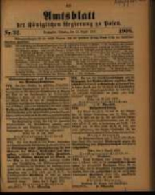Amtsblatt der K&ouml;niglichen Regierung zu Posen. 1908.08.11 Nro.32
