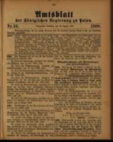 Amtsblatt der Königlichen Regierung zu Posen. 1908.08.25 Nro.34