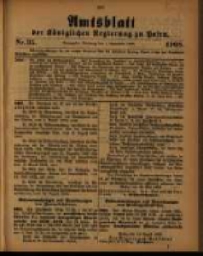 Amtsblatt der Königlichen Regierung zu Posen. 1908.09.01 Nro.35