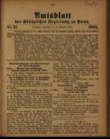 Amtsblatt der K&ouml;niglichen Regierung zu Posen. 1908.09.15 Nro.37