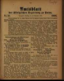 Amtsblatt der Königlichen Regierung zu Posen. 1908.09.15 Nro.37