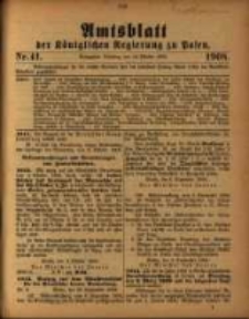 Amtsblatt der K&ouml;niglichen Regierung zu Posen. 1908.10.18 Nro.41
