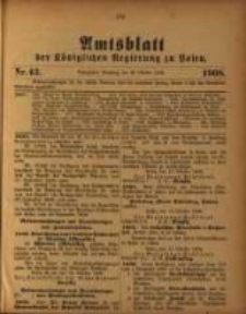 Amtsblatt der Königlichen Regierung zu Posen. 1908.10.27 Nro.43