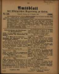 Amtsblatt der Königlichen Regierung zu Posen. 1908.12.15 Nro.50