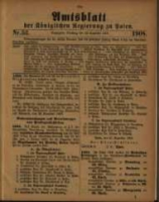 Amtsblatt der K&ouml;niglichen Regierung zu Posen. 1908.12.29 Nro.52