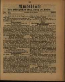 Amtsblatt der K&ouml;niglichen Regierung zu Posen. 1880.10.26 Nro.43