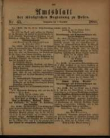 Amtsblatt der Königlichen Regierung zu Posen. 1880.11.09 Nro.45
