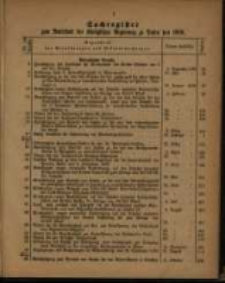 Sachregister &hellip; pro 1880