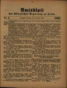 Amtsblatt der K&ouml;niglichen Regierung zu Posen. 1909.01.12 Nro.2