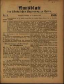 Amtsblatt der K&ouml;niglichen Regierung zu Posen. 1909.01.19 Nro.3