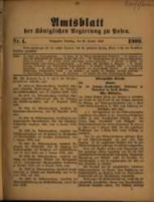 Amtsblatt der K&ouml;niglichen Regierung zu Posen. 1909.01.26 Nro.4