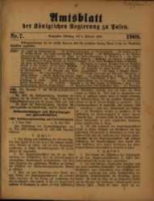 Amtsblatt der K&ouml;niglichen Regierung zu Posen. 1909.02.09 Nro.7
