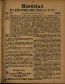 Amtsblatt der K&ouml;niglichen Regierung zu Posen. 1909.03.30 Nro.13