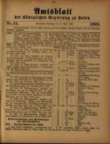 Amtsblatt der K&ouml;niglichen Regierung zu Posen. 1909.04.13 Nro.15