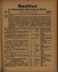 Amtsblatt der K&ouml;niglichen Regierung zu Posen. 1909.05.04 Nro.18