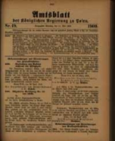 Amtsblatt der K&ouml;niglichen Regierung zu Posen. 1909.05.11 Nro.19