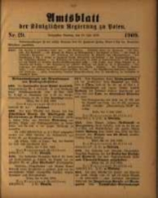Amtsblatt der K&ouml;niglichen Regierung zu Posen. 1909.07.20 Nro.29