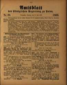 Amtsblatt der Königlichen Regierung zu Posen. 1909.07.20 Nro.29