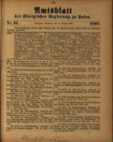 Amtsblatt der K&ouml;niglichen Regierung zu Posen. 1909.08.17 Nro.33