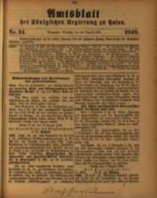 Amtsblatt der Königlichen Regierung zu Posen. 1909.08.24 Nro.34