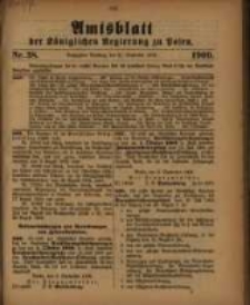 Amtsblatt der K&ouml;niglichen Regierung zu Posen. 1909.09.21 Nro.38