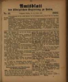 Amtsblatt der K&ouml;niglichen Regierung zu Posen. 1909.10.22 Nro.41