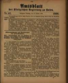 Amtsblatt der K&ouml;niglichen Regierung zu Posen. 1909.10.19 Nro.42